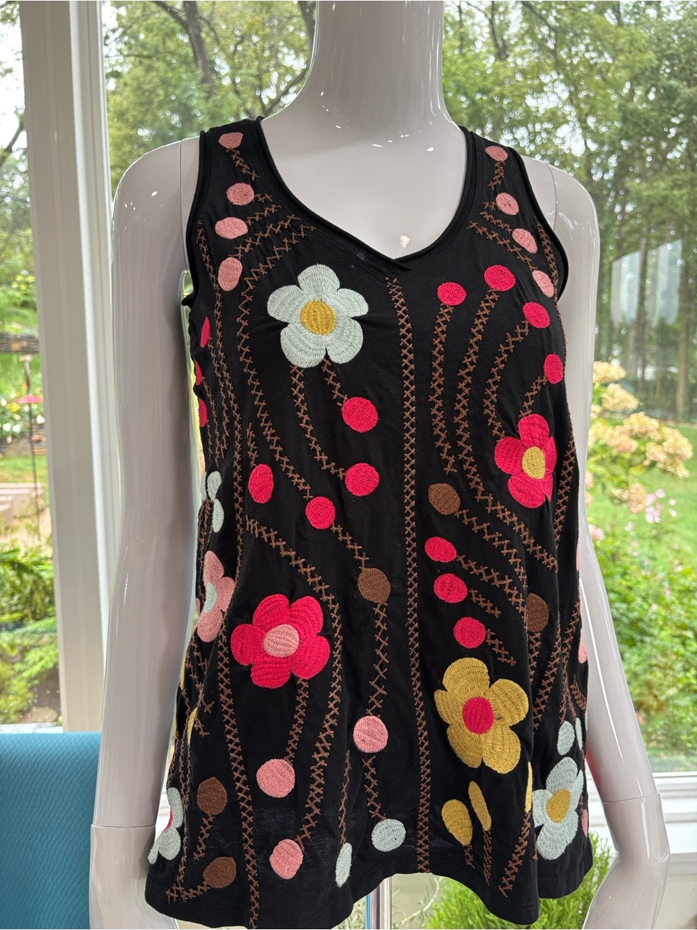 Johnny Was Joni V-neck Tank Top